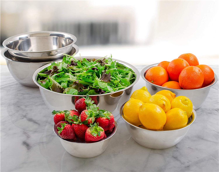 Stainless Steel Mixing Bowls 6 Pcs Set