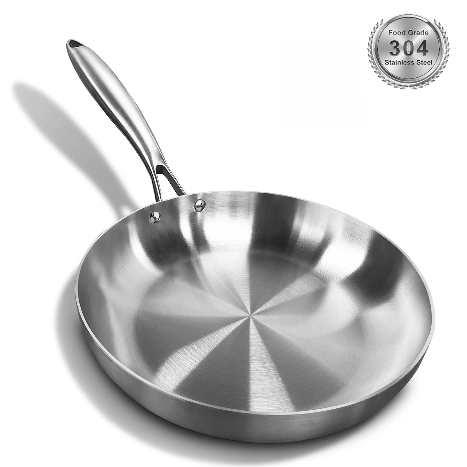 Stainless Steel Uncoated Non Stick Frying Pan Stainless Steel Uncoated Non Stick Frying Pan